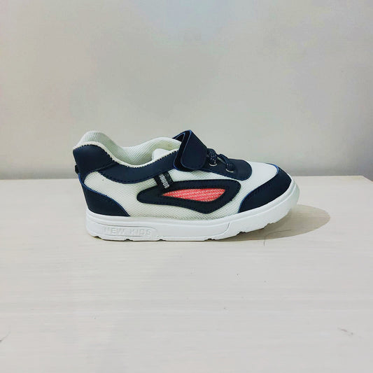 New Kids Navy & White Mesh Sneakers for Boys